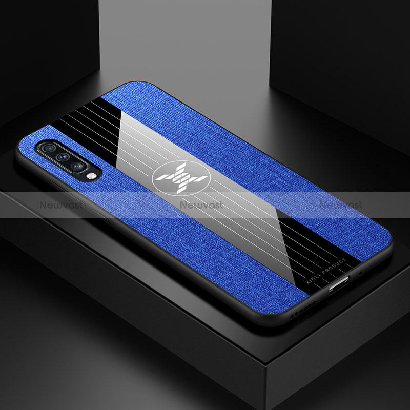 Ultra-thin Silicone Gel Soft Case Cover X01L for Samsung Galaxy A70S Blue