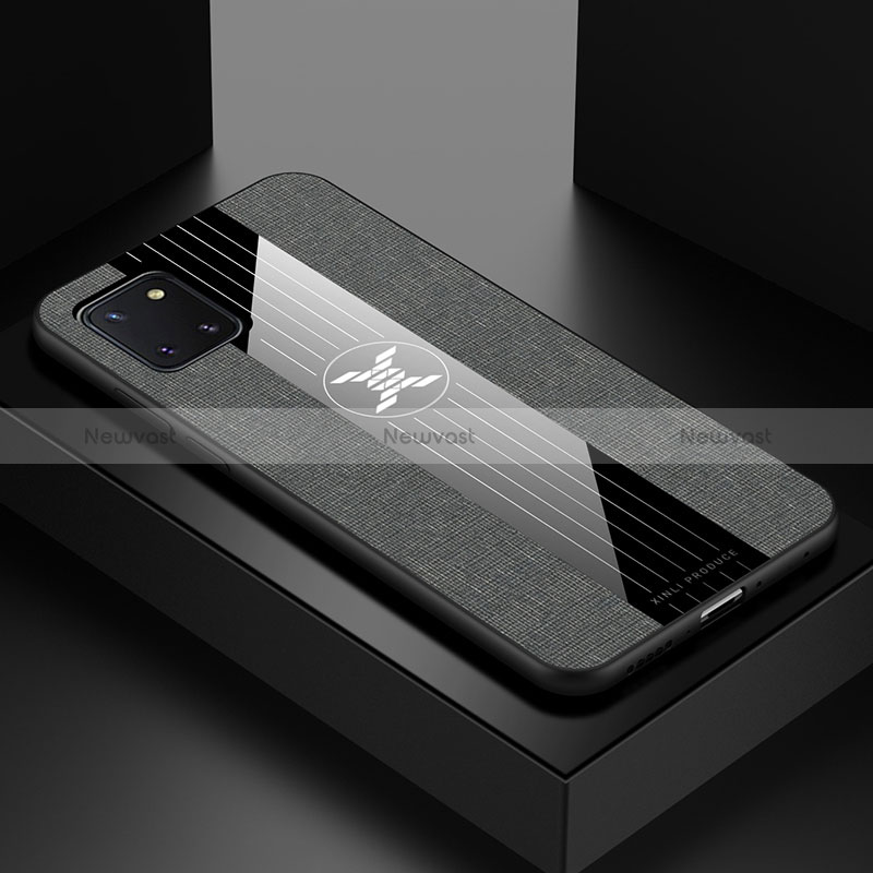 Ultra-thin Silicone Gel Soft Case Cover X01L for Samsung Galaxy A81 Gray