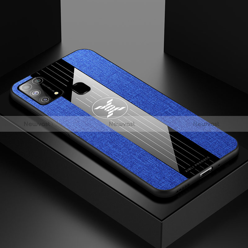 Ultra-thin Silicone Gel Soft Case Cover X01L for Samsung Galaxy M31 Prime Edition Blue