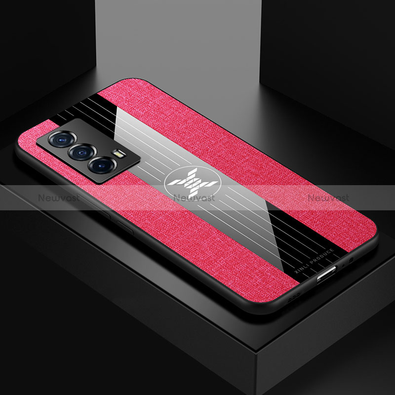 Ultra-thin Silicone Gel Soft Case Cover X01L for Vivo iQOO Z5 5G Red