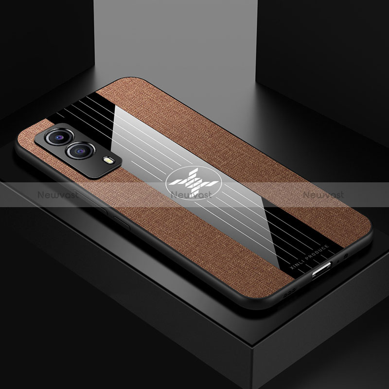 Ultra-thin Silicone Gel Soft Case Cover X01L for Vivo iQOO Z5x 5G Brown