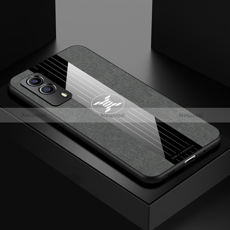 Ultra-thin Silicone Gel Soft Case Cover X01L for Vivo iQOO Z5x 5G Gray