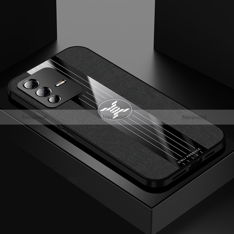 Ultra-thin Silicone Gel Soft Case Cover X01L for Vivo V23 5G Black