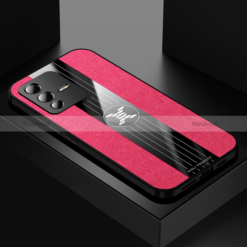 Ultra-thin Silicone Gel Soft Case Cover X01L for Vivo V23 Pro 5G Red
