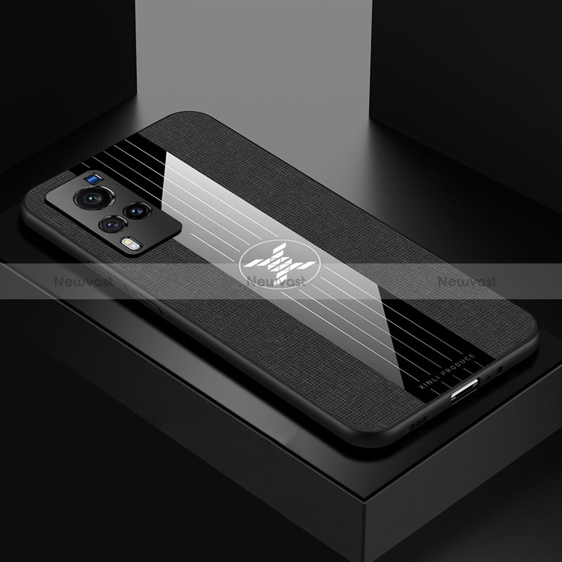 Ultra-thin Silicone Gel Soft Case Cover X01L for Vivo X60 Pro 5G Black