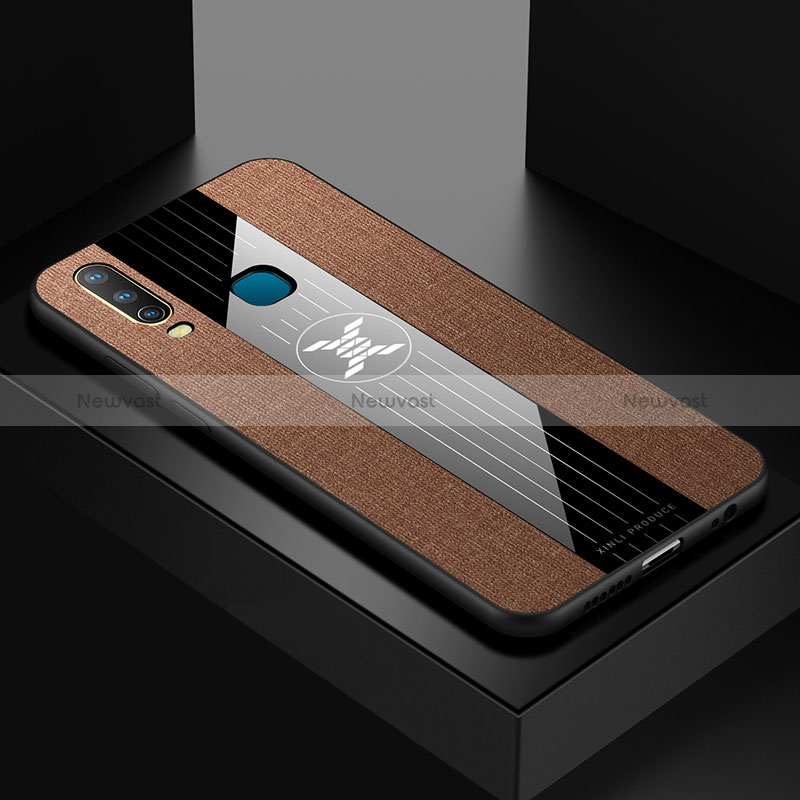 Ultra-thin Silicone Gel Soft Case Cover X01L for Vivo Y11 Brown