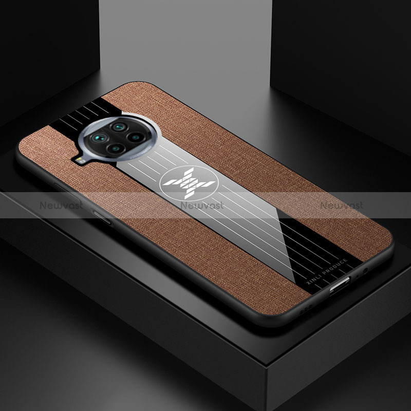 Ultra-thin Silicone Gel Soft Case Cover X01L for Xiaomi Mi 10i 5G Brown