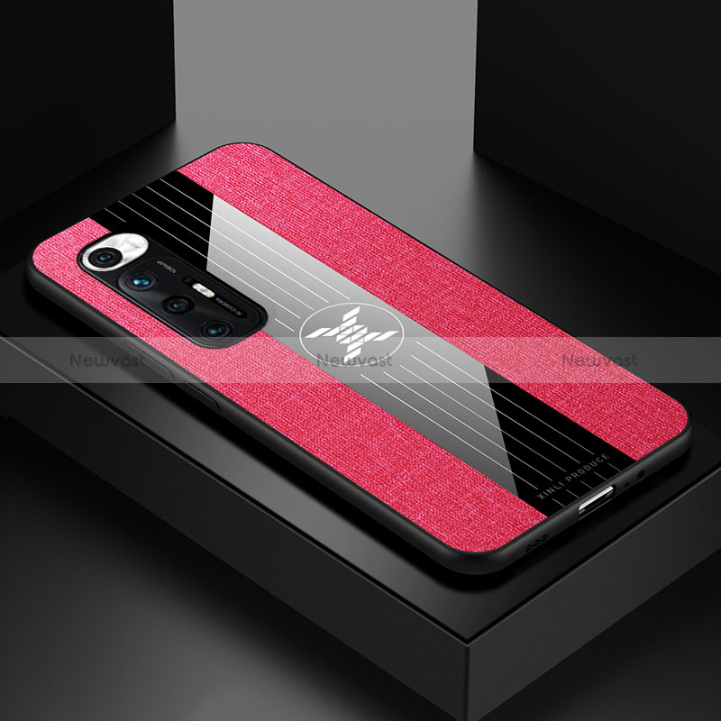 Ultra-thin Silicone Gel Soft Case Cover X01L for Xiaomi Mi 10S 5G Red