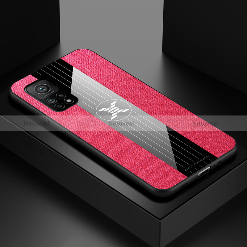 Ultra-thin Silicone Gel Soft Case Cover X01L for Xiaomi Mi 10T 5G Red