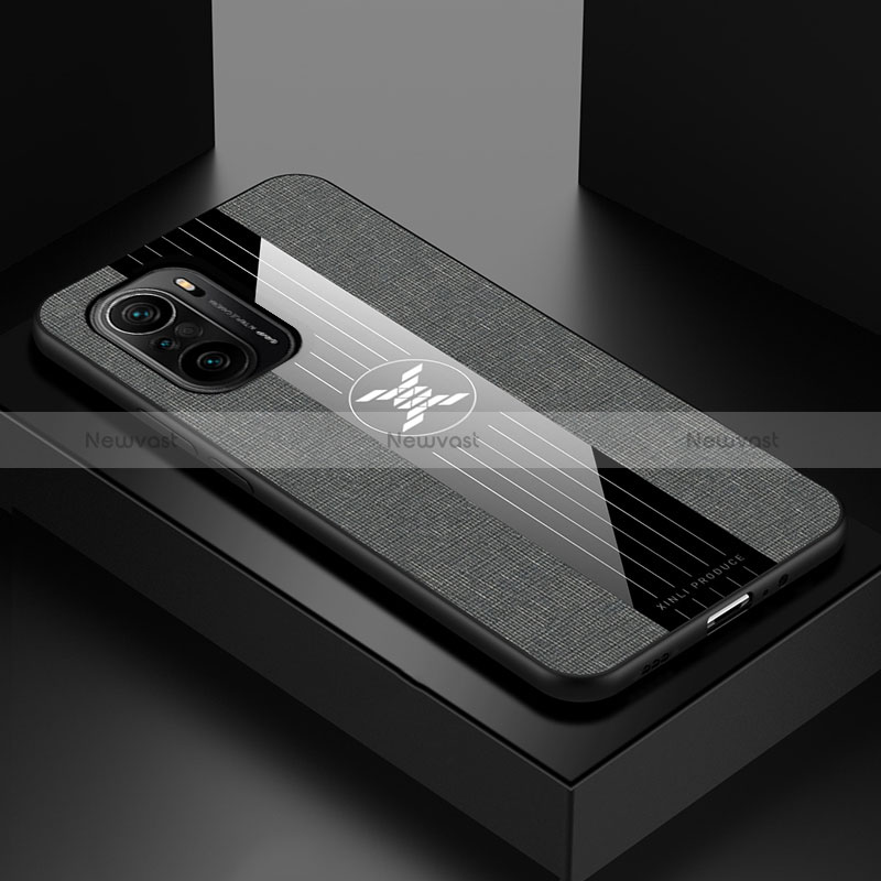 Ultra-thin Silicone Gel Soft Case Cover X01L for Xiaomi Poco F3 5G Gray