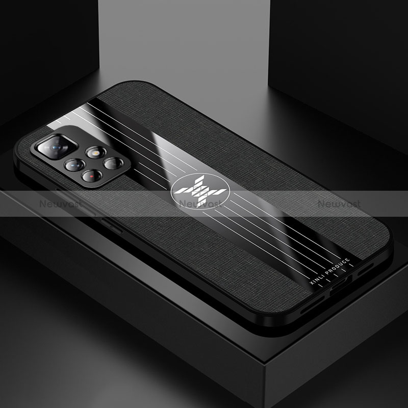 Ultra-thin Silicone Gel Soft Case Cover X01L for Xiaomi Poco M4 Pro 5G Black