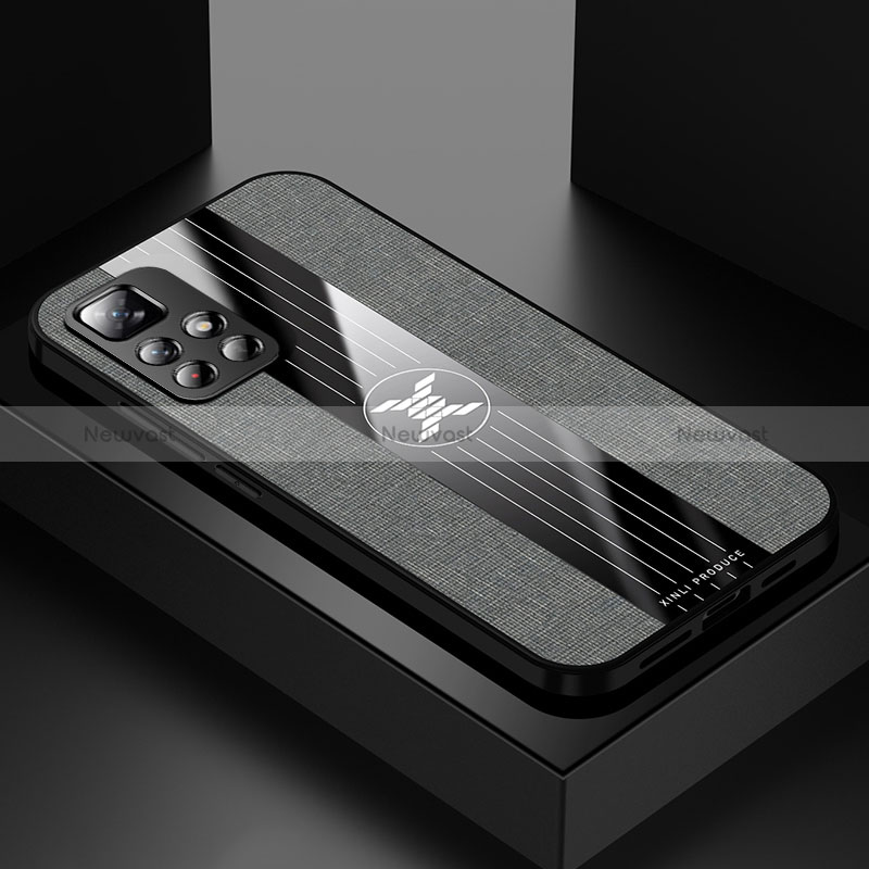 Ultra-thin Silicone Gel Soft Case Cover X01L for Xiaomi Poco M4 Pro 5G Gray
