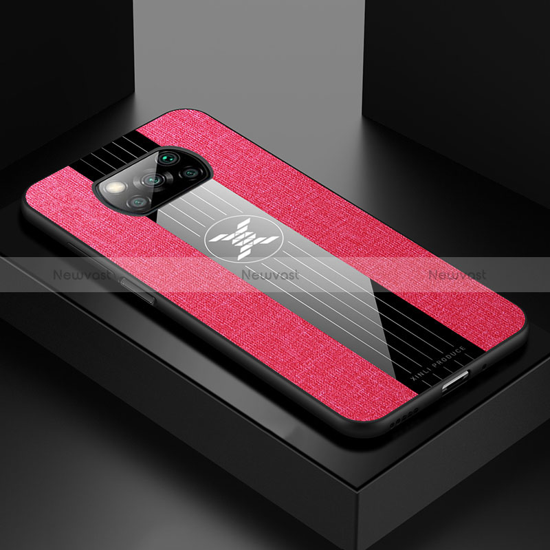 Ultra-thin Silicone Gel Soft Case Cover X01L for Xiaomi Poco X3 Pro Red