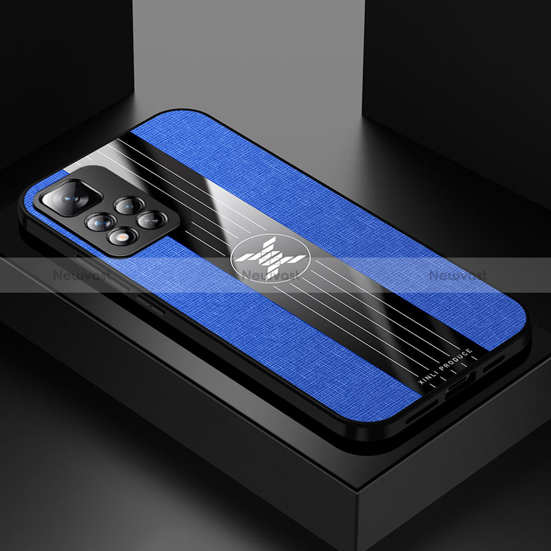 Ultra-thin Silicone Gel Soft Case Cover X01L for Xiaomi Poco X4 NFC Blue