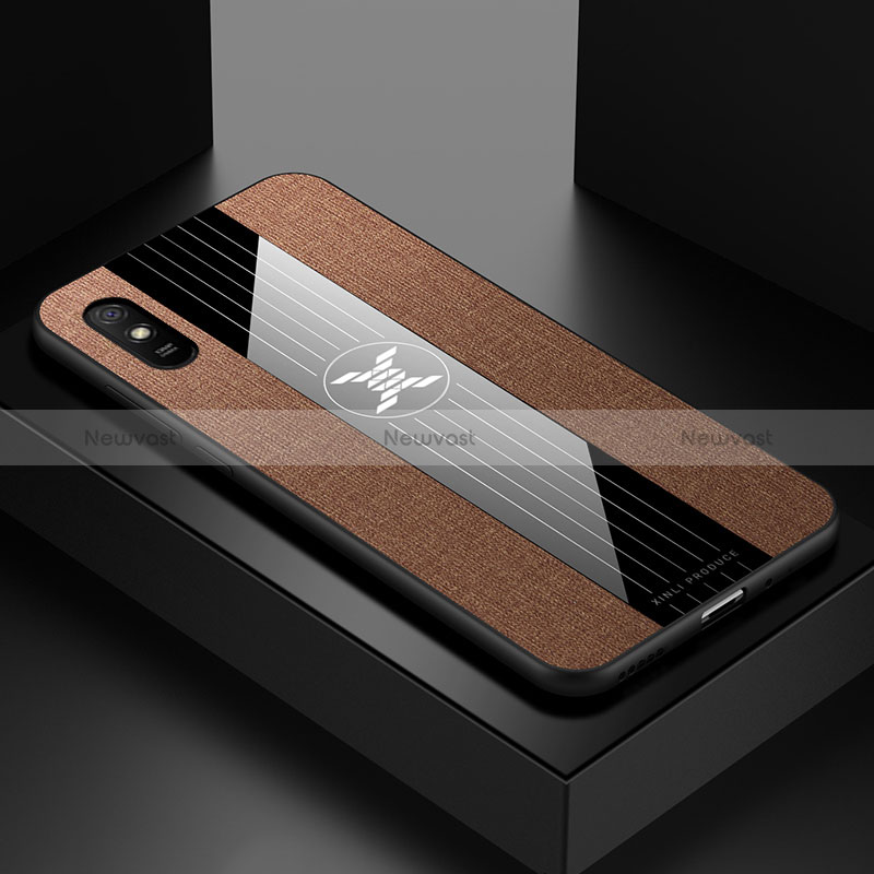 Ultra-thin Silicone Gel Soft Case Cover X01L for Xiaomi Redmi 9A Brown