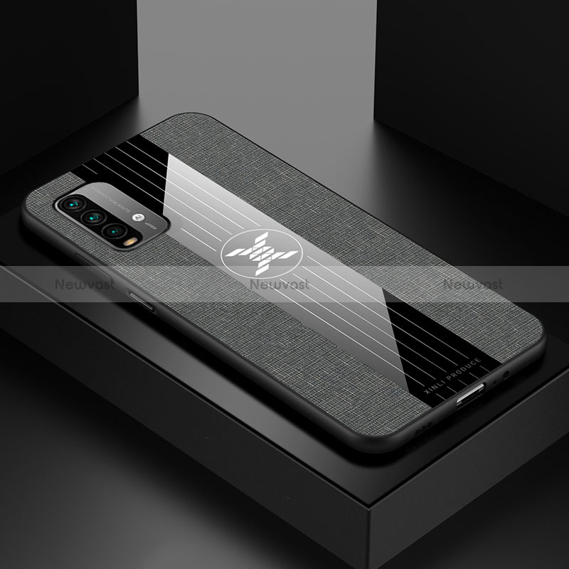 Ultra-thin Silicone Gel Soft Case Cover X01L for Xiaomi Redmi 9T 4G Gray