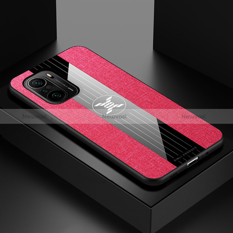 Ultra-thin Silicone Gel Soft Case Cover X01L for Xiaomi Redmi K40 Pro 5G Red