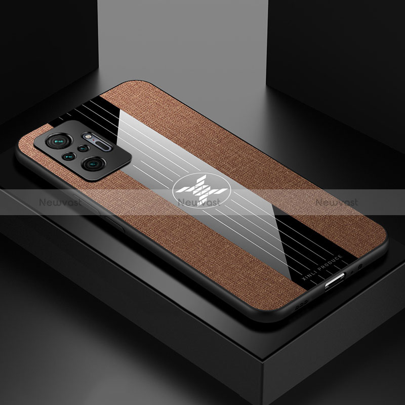 Ultra-thin Silicone Gel Soft Case Cover X01L for Xiaomi Redmi Note 10 Pro 4G Brown