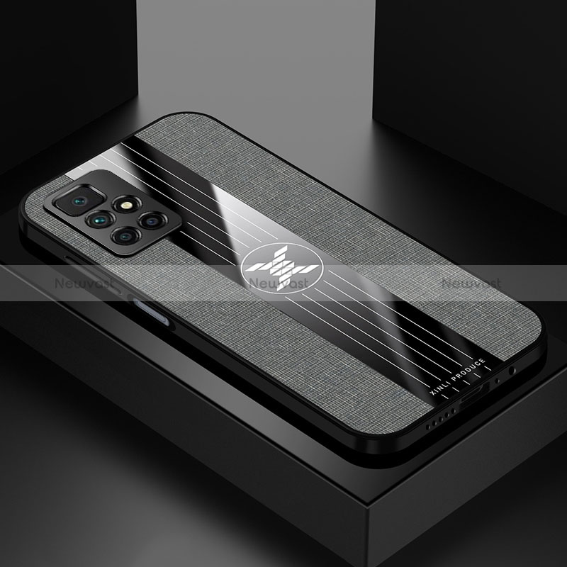 Ultra-thin Silicone Gel Soft Case Cover X01L for Xiaomi Redmi Note 11 4G (2021) Gray