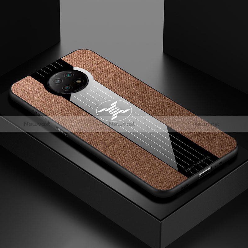 Ultra-thin Silicone Gel Soft Case Cover X01L for Xiaomi Redmi Note 9 5G Brown