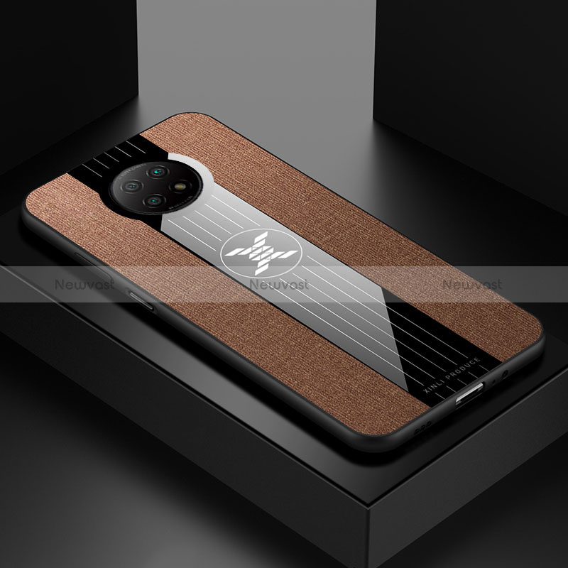 Ultra-thin Silicone Gel Soft Case Cover X01L for Xiaomi Redmi Note 9T 5G Brown