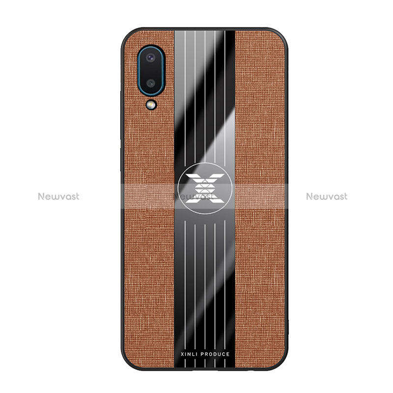 Ultra-thin Silicone Gel Soft Case Cover X02L for Samsung Galaxy A02 Brown