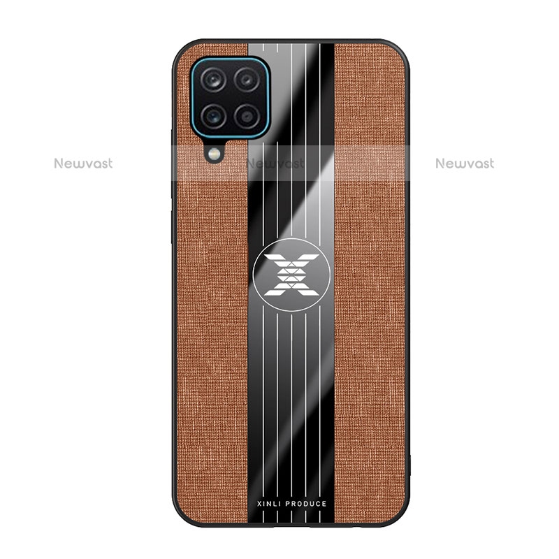 Ultra-thin Silicone Gel Soft Case Cover X02L for Samsung Galaxy A12 Brown