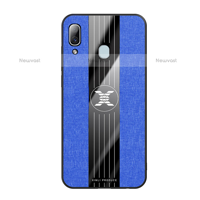 Ultra-thin Silicone Gel Soft Case Cover X02L for Samsung Galaxy A20 Blue