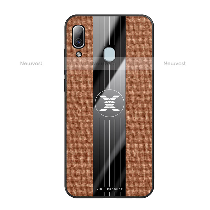 Ultra-thin Silicone Gel Soft Case Cover X02L for Samsung Galaxy A20 Brown