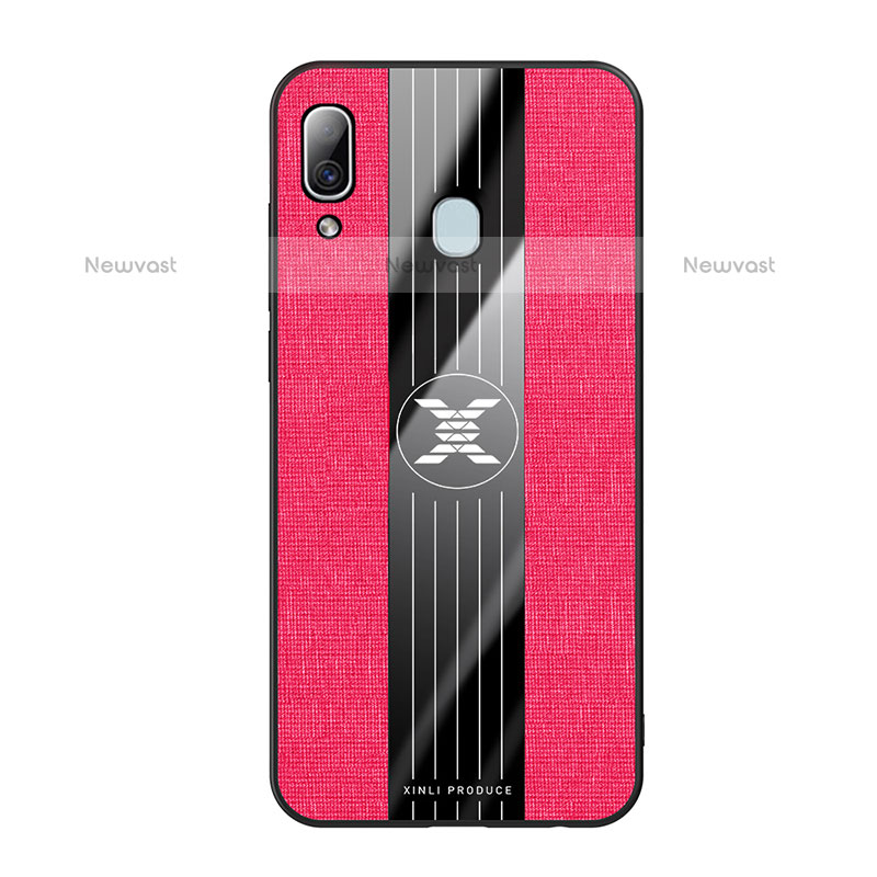 Ultra-thin Silicone Gel Soft Case Cover X02L for Samsung Galaxy A20 Red