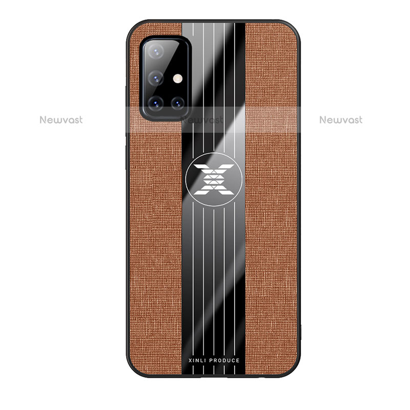 Ultra-thin Silicone Gel Soft Case Cover X02L for Samsung Galaxy A51 4G Brown