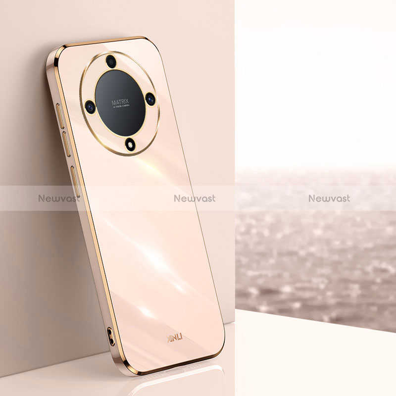 Ultra-thin Silicone Gel Soft Case Cover XL1 for Huawei Honor X9a 5G Rose Gold