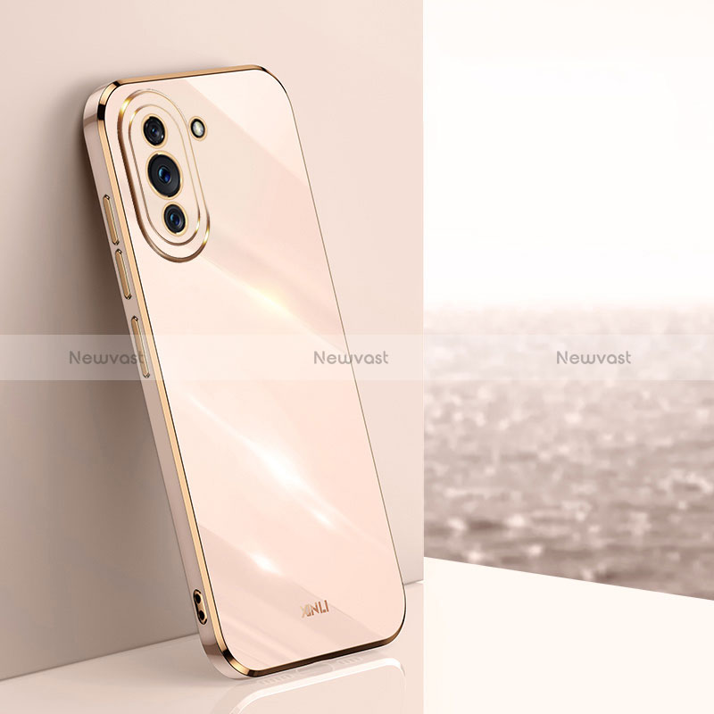 Ultra-thin Silicone Gel Soft Case Cover XL1 for Huawei Nova 10 Pro Rose Gold