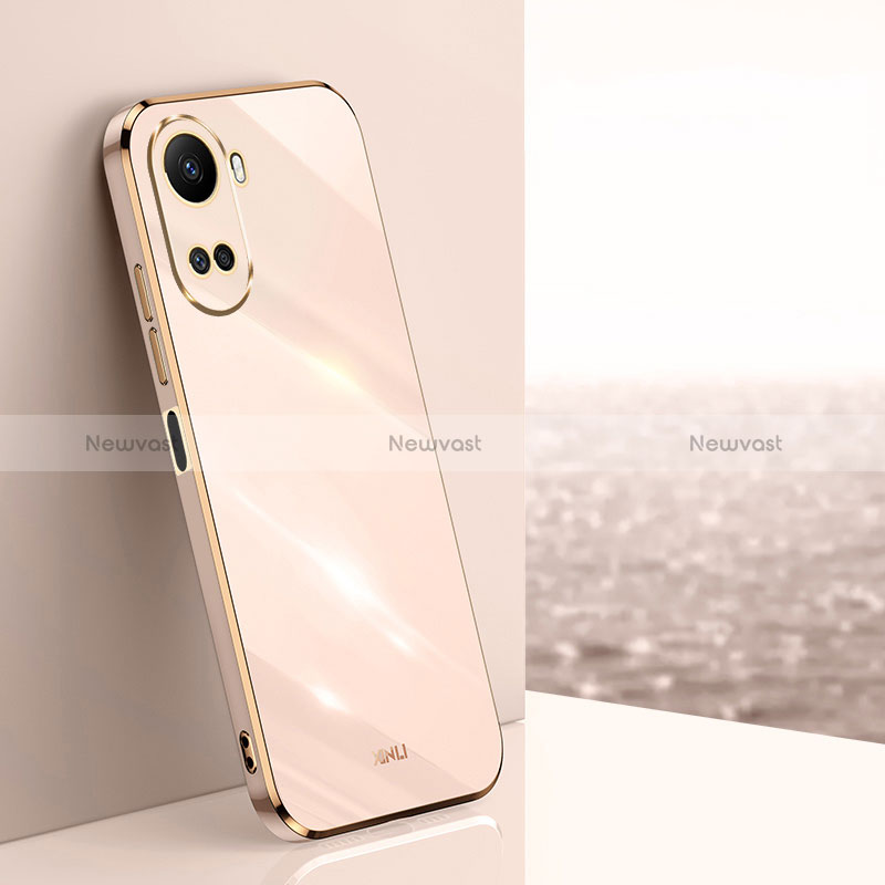 Ultra-thin Silicone Gel Soft Case Cover XL1 for Huawei Nova 10 SE Rose Gold