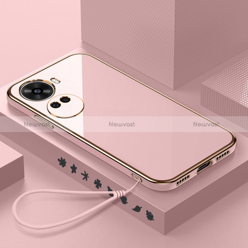 Ultra-thin Silicone Gel Soft Case Cover XL1 for Huawei Nova 11 SE Rose Gold