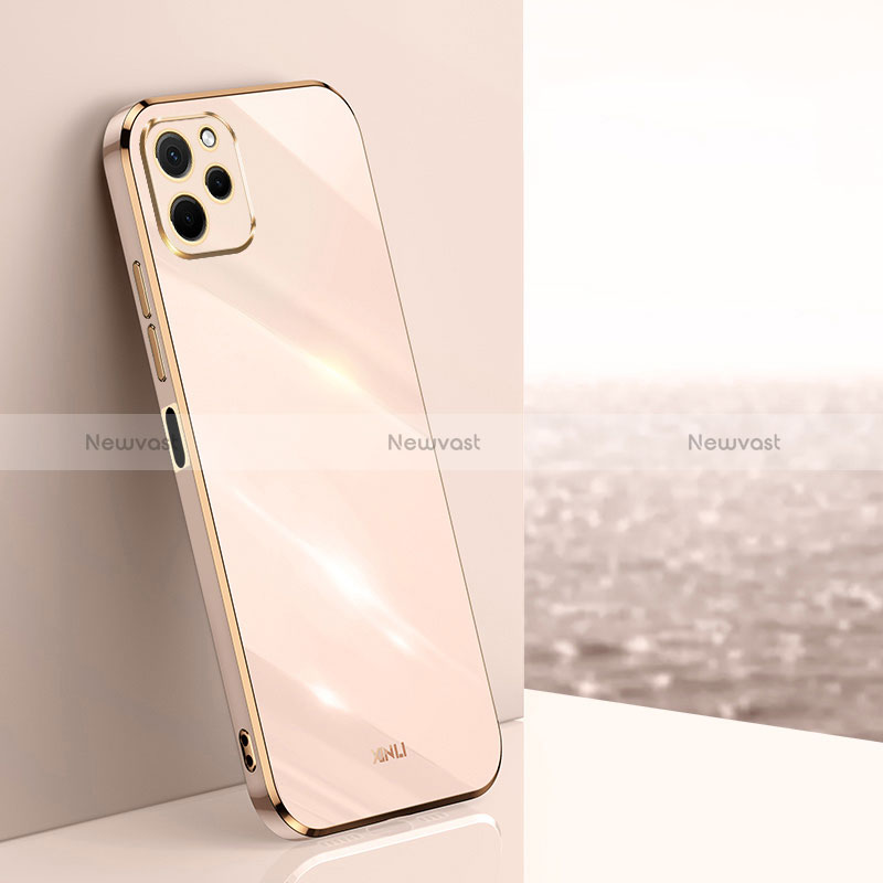 Ultra-thin Silicone Gel Soft Case Cover XL1 for Huawei Nova Y61 Rose Gold