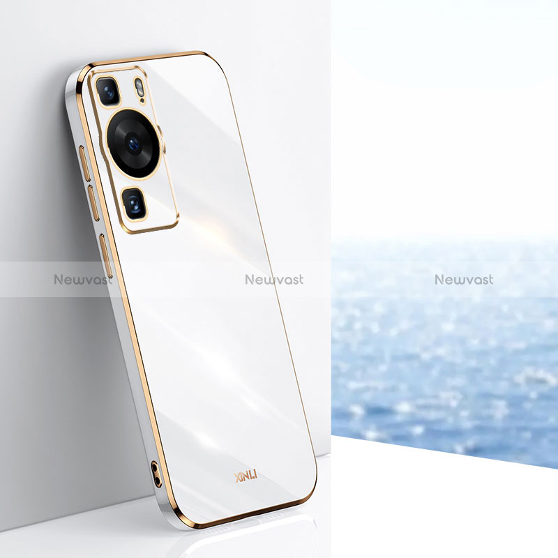 Ultra-thin Silicone Gel Soft Case Cover XL1 for Huawei P60 Pro White