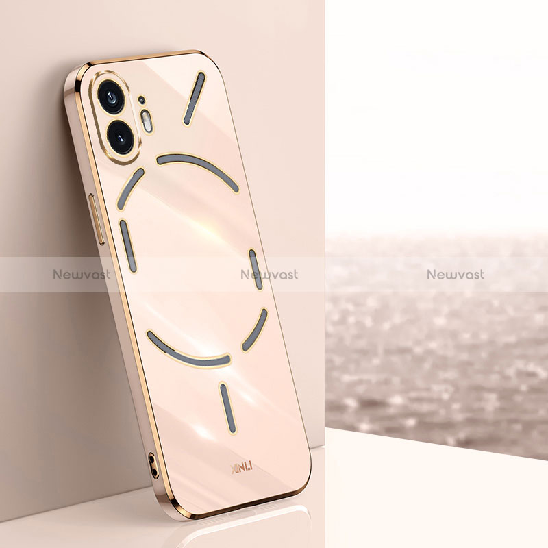 Ultra-thin Silicone Gel Soft Case Cover XL1 for Nothing Phone 2 Rose Gold