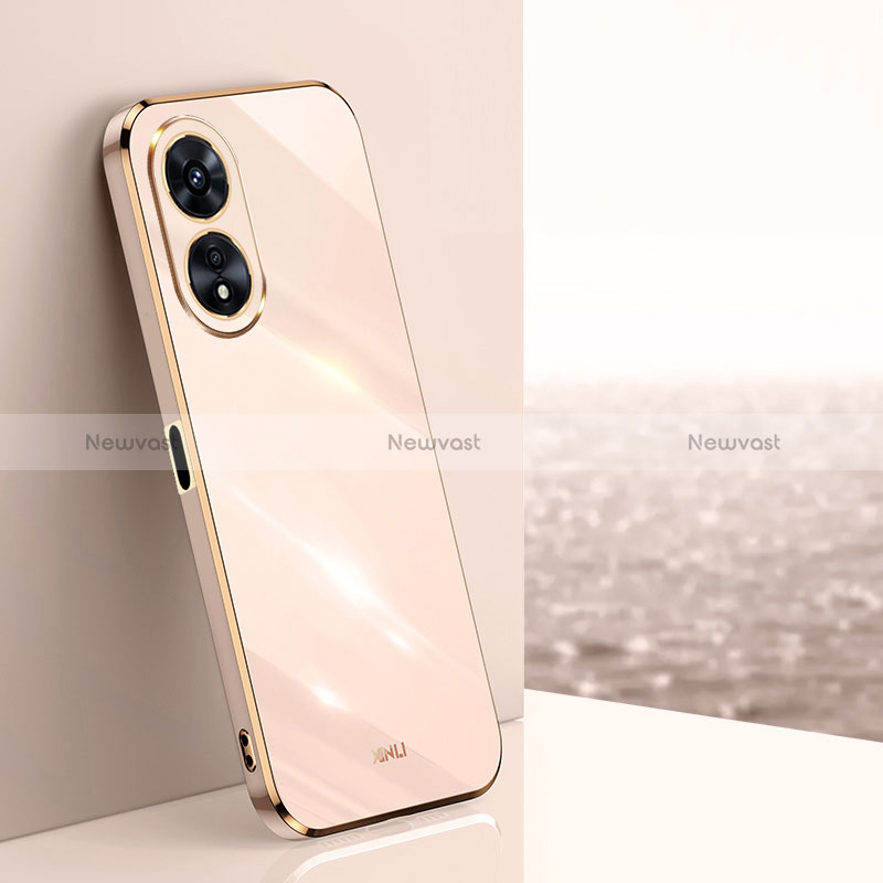 Ultra-thin Silicone Gel Soft Case Cover XL1 for Oppo A1x 5G Gold