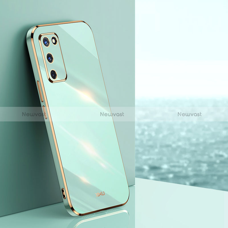 Ultra-thin Silicone Gel Soft Case Cover XL1 for Oppo A53s 5G Green