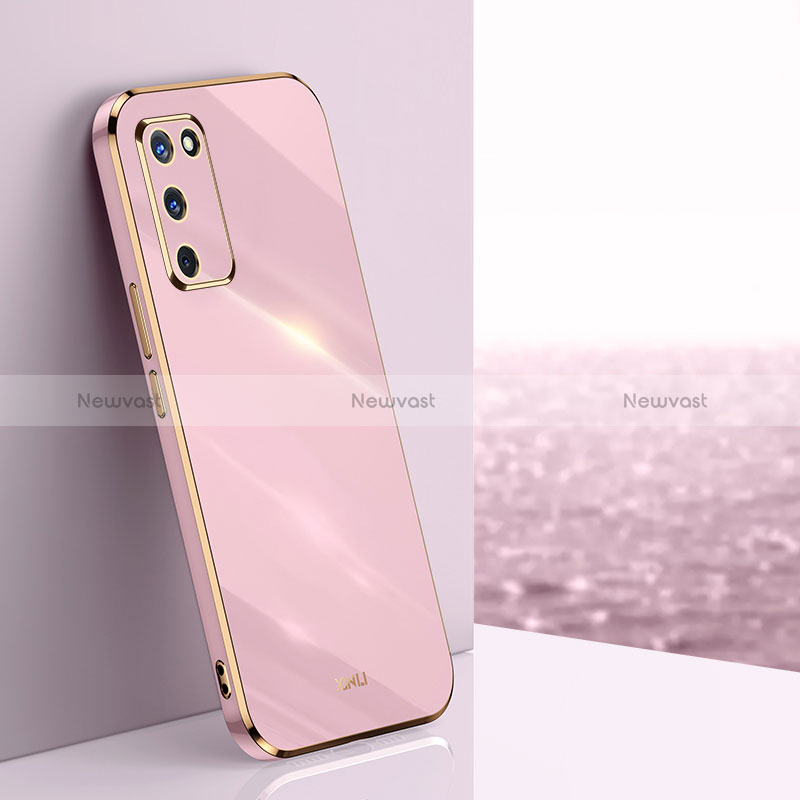 Ultra-thin Silicone Gel Soft Case Cover XL1 for Oppo A53s 5G Pink