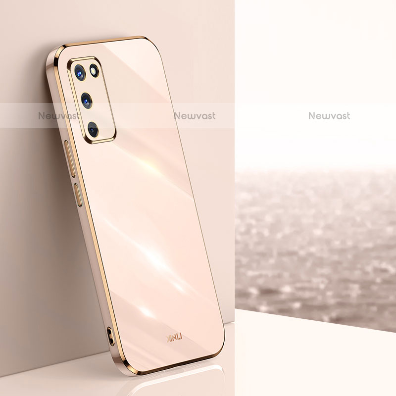 Ultra-thin Silicone Gel Soft Case Cover XL1 for Oppo A55 5G Gold