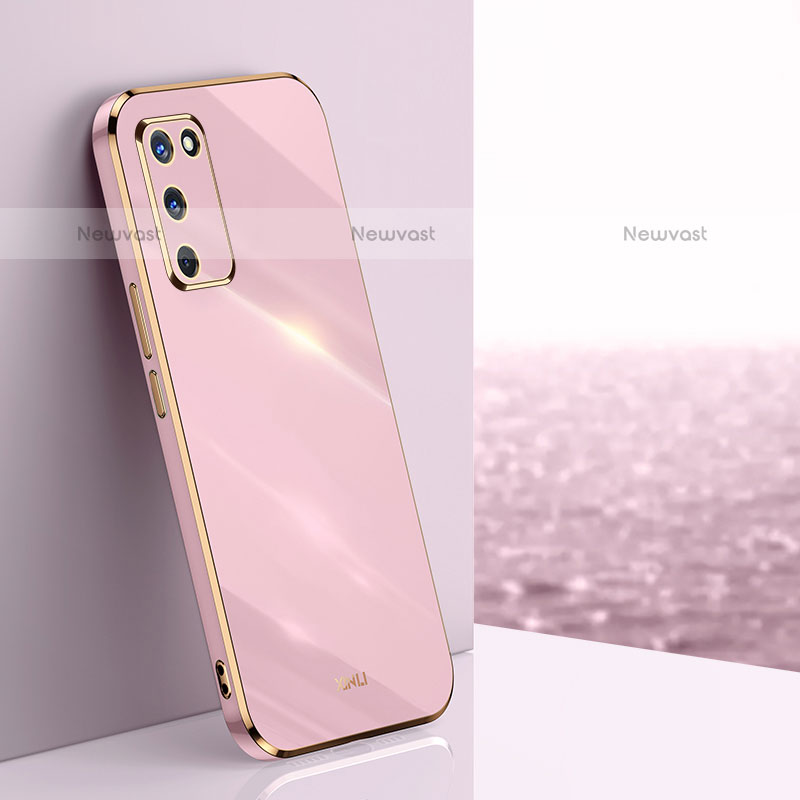 Ultra-thin Silicone Gel Soft Case Cover XL1 for Oppo A55 5G Pink