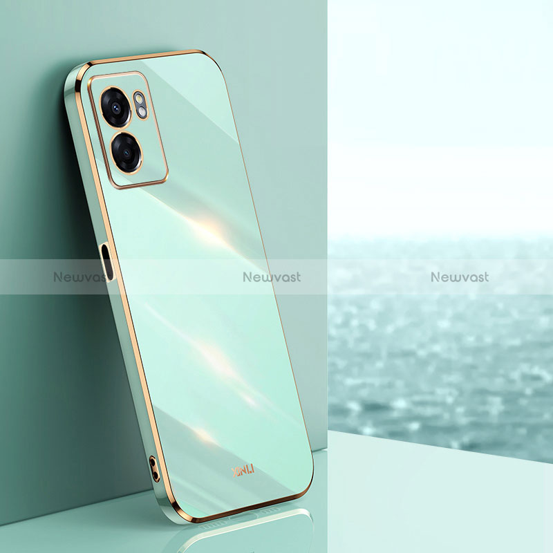 Ultra-thin Silicone Gel Soft Case Cover XL1 for Oppo A77 4G Green