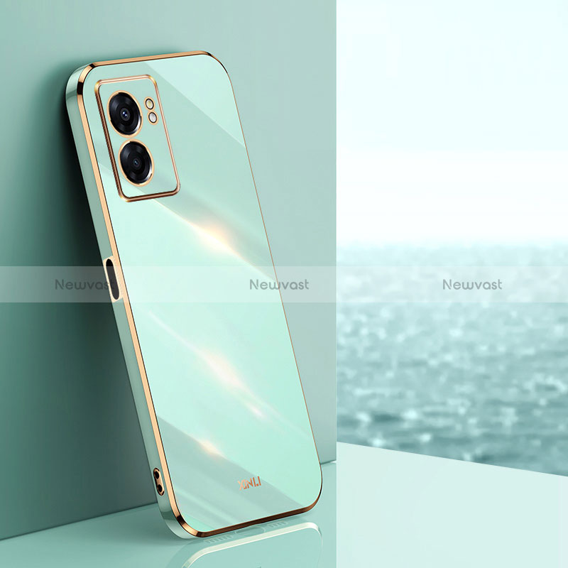 Ultra-thin Silicone Gel Soft Case Cover XL1 for Oppo A77 5G Green