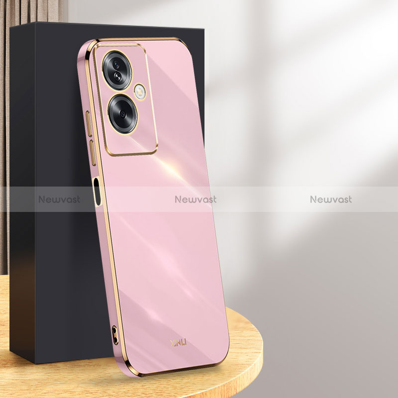 Ultra-thin Silicone Gel Soft Case Cover XL1 for Oppo A79 5G Clove Purple