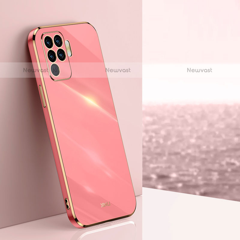 Ultra-thin Silicone Gel Soft Case Cover XL1 for Oppo F19 Pro Hot Pink