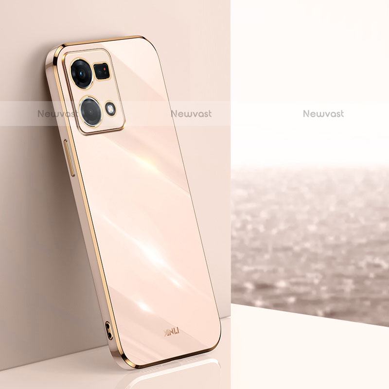 Ultra-thin Silicone Gel Soft Case Cover XL1 for Oppo F21 Pro 4G Gold