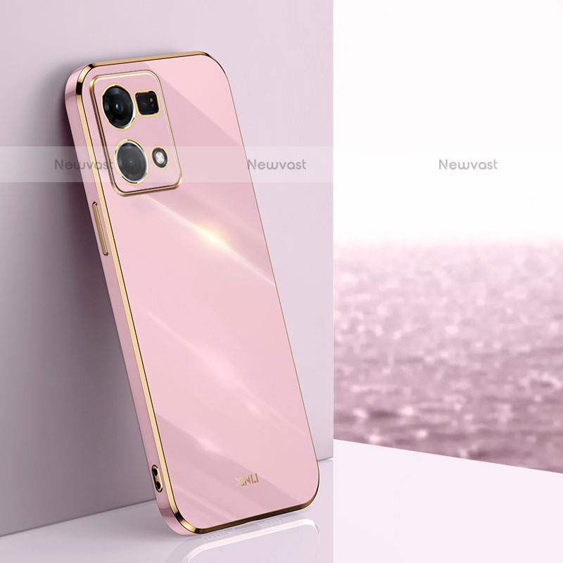 Ultra-thin Silicone Gel Soft Case Cover XL1 for Oppo F21 Pro 4G Pink