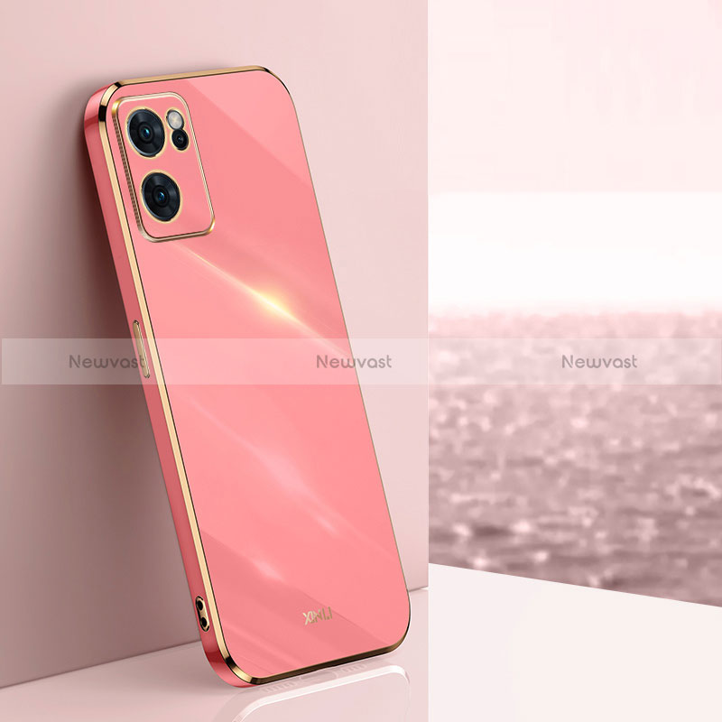 Ultra-thin Silicone Gel Soft Case Cover XL1 for Oppo Find X5 Lite 5G Hot Pink